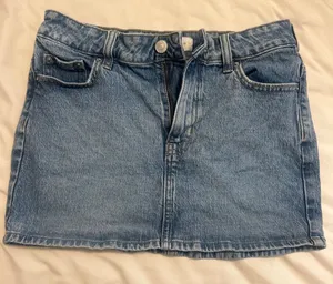 PacSun Medium Wash Denim Mini Skirt thumbnail 1