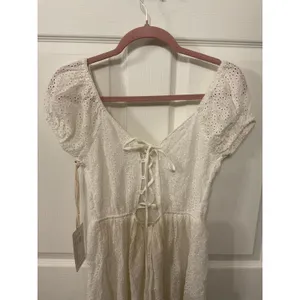 NWT Band of the Free White Eyelet Ariel Mini Dress Corset Lace Back, S thumbnail 5