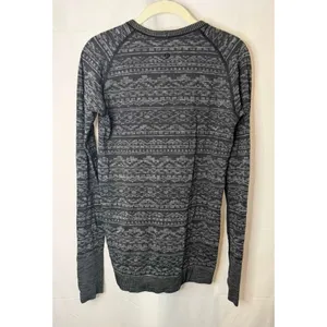 Lululemon Rest Less Pullover In Heather Black Aztec Print sz. 6 thumbnail 4