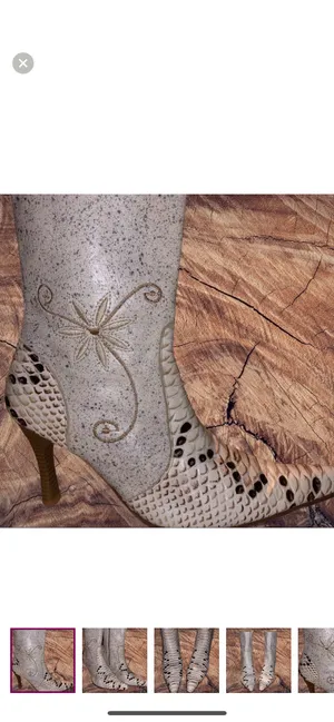 Cream Color Ankle Boots thumbnail 6