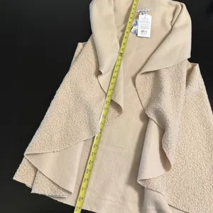 Catherine Lillywhite's‎ Womens Beige Draped Waterfall Vest Made in Italy OSFM thumbnail 6