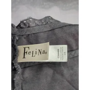 Felina Gray Romantic Boudoir Bridal Cottage Lingerie Feminine Goth Lace Bra L thumbnail 5
