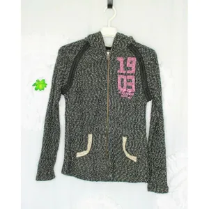 Harley Davidson Womens Hoodie Jacket Skull Chain Accent 1903 Size Medium Tweed thumbnail 2