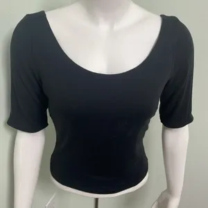 Lululemon ribbed black top size 10 thumbnail 2