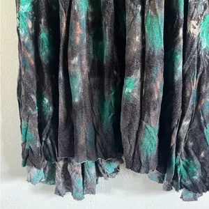 Free People Racerback Top / Tunic Black and Green with Lace thumbnail 8