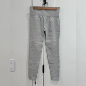 NWT Gymshark Vital Seamless Leggings Small Light Gray Marl High Waisted Sporty thumbnail 2