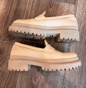 Patina Cream/White Platform Loafers (Leather) White Size 6.5 thumbnail 3
