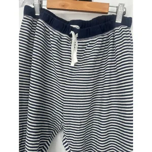 Splendid Pajama Set Women Medium Navy White Striped Henley Thermal Loungewear thumbnail 9