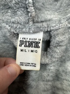 PINK Victoria’s Secret Grey Hooded Robe with Sequins Size Medium/Large thumbnail 6