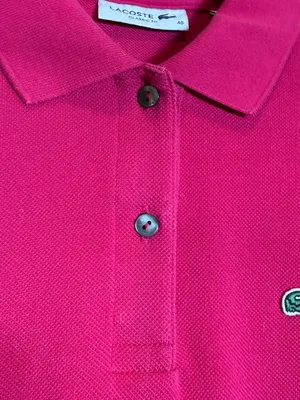 Lacoste Classic Fit Short Sleeve Polo Shirt Womens 40 Medium Fuchsia Pink Preppy thumbnail 8