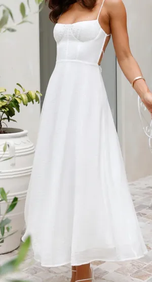 Hello Molly Midi Dress White thumbnail 4