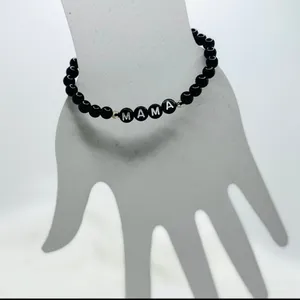 Mama Natural Stone beaded Bracelet Black thumbnail 3