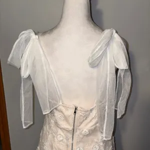 PROMESA Lace Floral Tulle Overlay Dress Midi‎ Formal Special Occasion Size L thumbnail 3