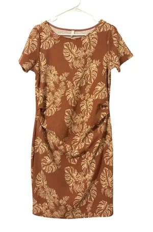 Pinkblush Maternity Fitted Midi Stretchy Dress Size Large LG thumbnail 1