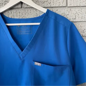 Figs Catarina One Pocket Scrub Top Royal Blue Size XL thumbnail 5
