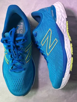 New Balance Blue Athletic Sneakers with Lime Accents thumbnail 6