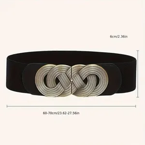 Black‎ Chic Retro-Style Pu Leather Elastic Corset Belt Versatile Waist Strap thumbnail 5