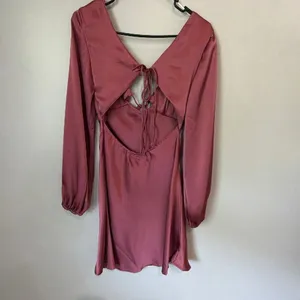 Hello Molly DREAM DATE SATIN MINI Long Sleeve DRESS ROSE Size 6 #900 thumbnail 6