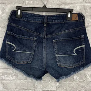 American Eagle Blue Hi-Rise Festival Jean Shorts thumbnail 2