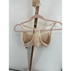 PINK Victoria's Secret Velvet Sports Bra Pullover Size Large Ivory thumbnail 7