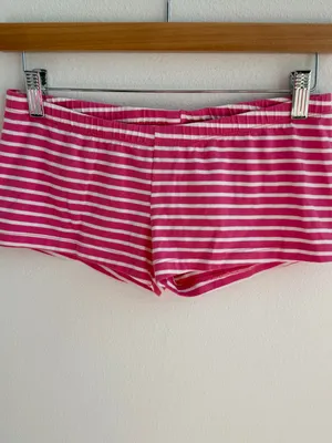 Brandy Melville pink & white striped shorts thumbnail 2