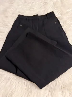 J. Crew Black High-Waist Wide Leg Pants size 4 inseam 25” brand new thumbnail 9