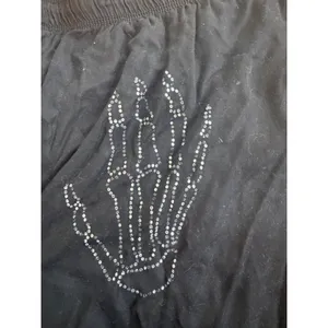 PINK Victoria's Secret Black Boxer Shorts Skeleton Hands Women's Large‎ thumbnail 5