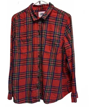 Old Navy Red and Green Plaid Button Down Shirt Plus Size XL thumbnail 1