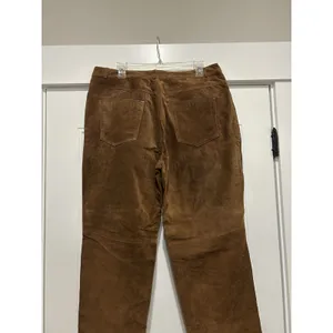 Bagatelle New Vintage 90s Brown Genuine Suede Leather Pants Women’s 16 High Rise Straight thumbnail 5