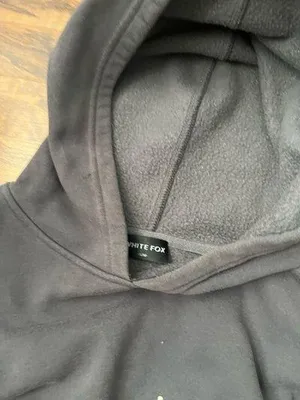 White fox gray hoodie thumbnail 3