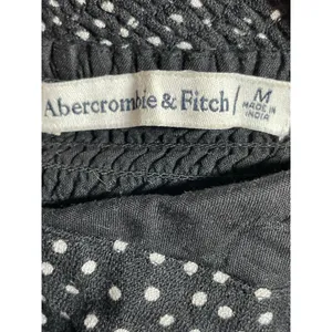 Abercrombie & Fitch Black Polka Dot Tie Strap Sleeveless Crop Cami Tank Top Sz M thumbnail 5