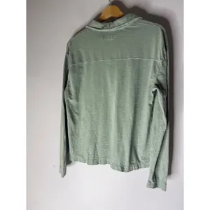 Vineyard Vines Womens Sage Green Slub Cotton V-Neck Long Sleeve Top Size S thumbnail 2