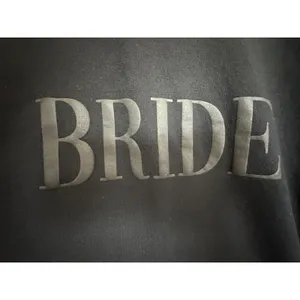 Bride Black Crewneck Personalized Sleeve H <3 T Sweatshirt Women's Sz M thumbnail 9