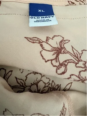 Old Navy Floral Satin Chemise Slip Dress, Women's Size XL, Pink/Brown thumbnail 4