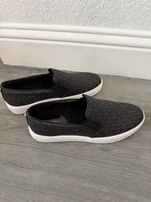 Michael Kors black MK-logo slip-on sneakers, size 8 thumbnail 2