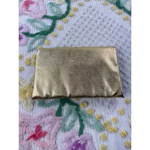 Vintage Metallic Gold Pleated‎ Envelope Clutch Evening Bag Handbag Wedding Party thumbnail 6