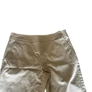Tory Burch khaki beige pants straight leg mid rise casual work SZ 6 #2419 thumbnail 2