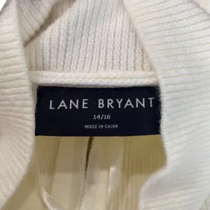 Lane Bryant Half-Zip Mock-Neck Ribbed Sweater NEW Size 14/16 Ivory pullover thumbnail 6