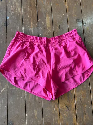 CRZ YOGA Feathery-Fit Hot Pink Athletic Running Shorts thumbnail 3