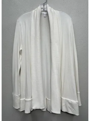 Beyond Yoga Soften Up Cardigan Women’s Small Off White Open Front Pockets Flawed thumbnail 2