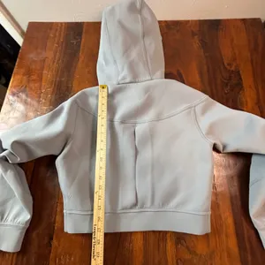 Lululemon Rogue‎ Renegade Zip Up Hoodie Blue Grey Cropped Jacket Size 4 thumbnail 10
