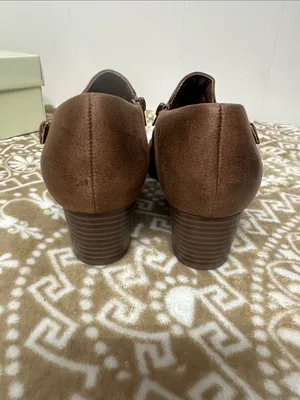 Kim Rogers Brown Faux-Leather Heal Booties with Buckle thumbnail 12