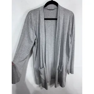 Zanana XL Women's Gray Ribbed Knit‎ Cardigan Top Cozy Lounge Casual Chic thumbnail 6