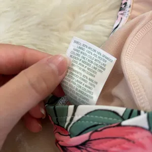 Pink White & Green Floral Open Back Ruched One Piece Swimsuit thumbnail 4