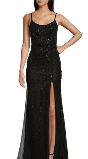 Black Slit Prom Dress thumbnail 2