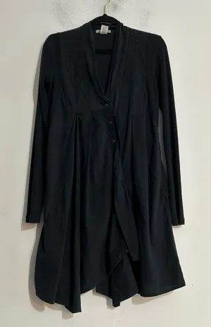 Prairie Underground Mixed Media Button Front Asymmetrical Long Sleeve Dress thumbnail 1