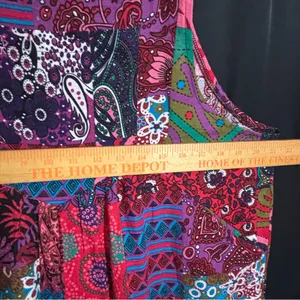 Unbranded XL Colorful Wide Leg Patchwork Print Jumpsuit thumbnail 8