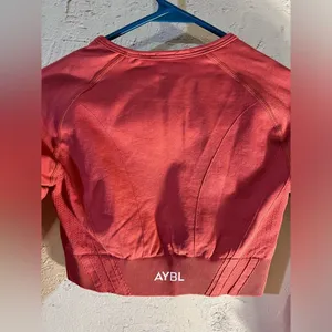 AYBL crop performance top NWOT beautiful brand -long sleeve crop-terracotta thumbnail 7