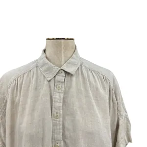 J. Crew Relaxed-fit short-sleeve Baird McNutt Irish linen shirt Beige XL Tall‎ thumbnail 5