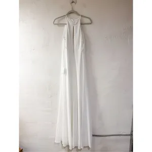 NEW Lulus Romantic Mood Lace Sleeveless Maxi Dress in White Small thumbnail 3